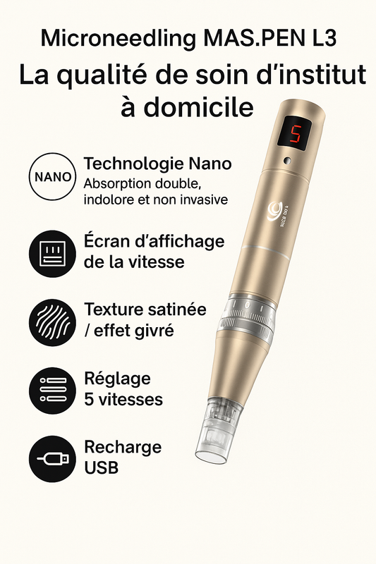 Microneedling MAS.PEN L3 마이크로니들링: La Qualité de Soin d’Institut à Domicile