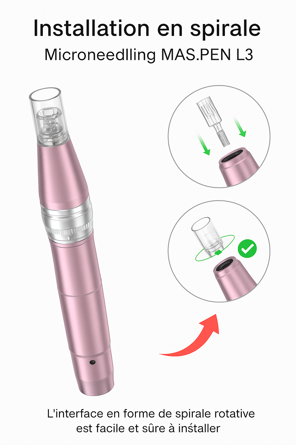 Microneedling MAS.PEN L3 마이크로니들링: La Qualité de Soin d’Institut à Domicile