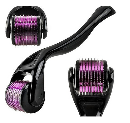 Dermaroller Microneedling avec Aiguilles en Titane – Outil de Microneedling pour le Visage, la Peau, et le Cuir Chevelu